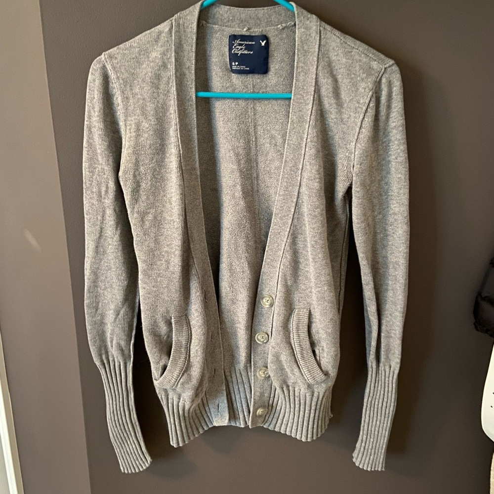 American Eagle Gray Cardigan